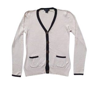 Pink Tartan Clover Button Front Cotton Cardigan- Sz. XS